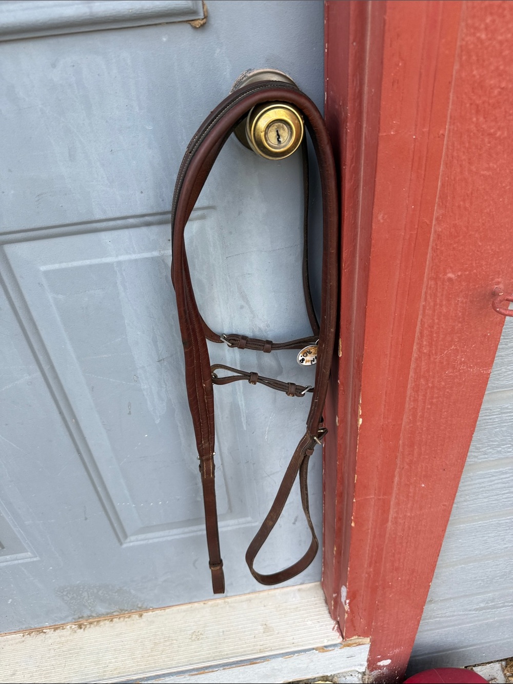 English breast collar brown leather - Picture 2 of 9